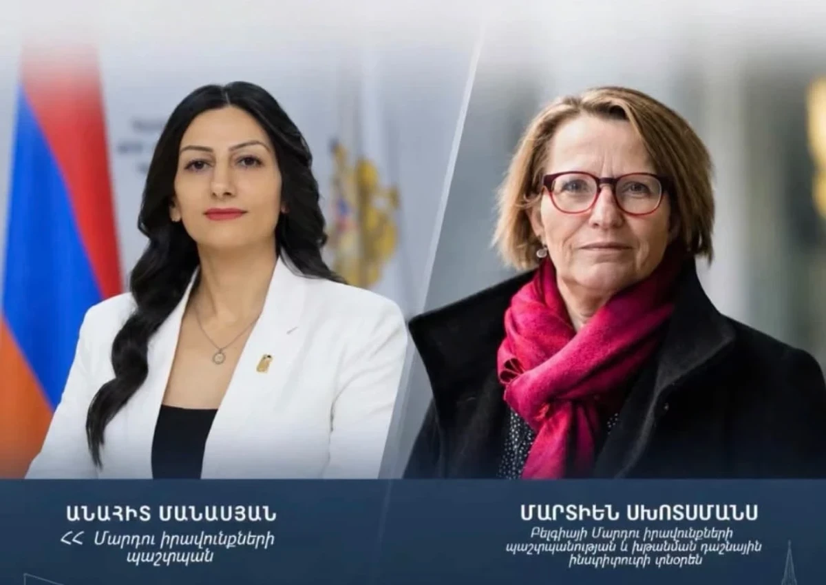 Anahit Manasyan met with the director of the Belgian Federal Institute for the Protection and Promotion of Human Rights in Brussels